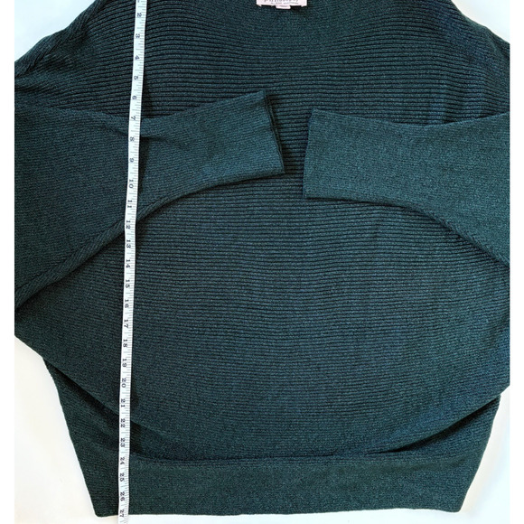 PHILOSOPHY Plus Sz 1X Knit Sweater Metallic Green Boatneck Dolman Sleeve Holiday - Picture 13 of 13